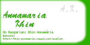 annamaria khin business card